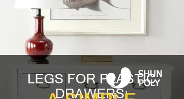 how to add legs to plastic drawer container
