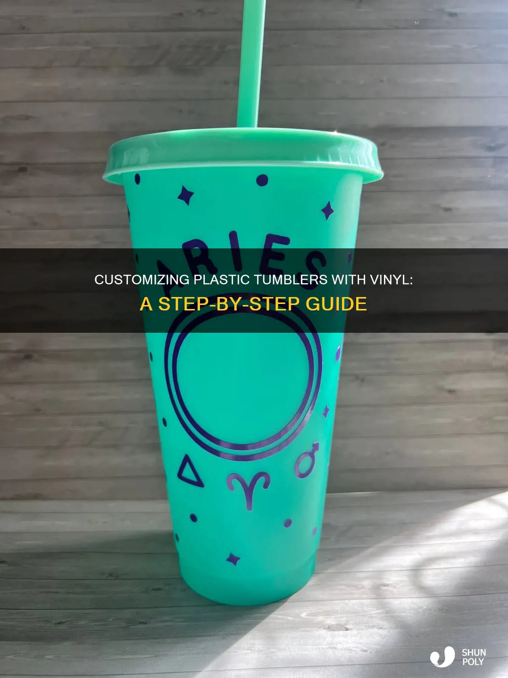 how to add vinyl to plastic tumbler