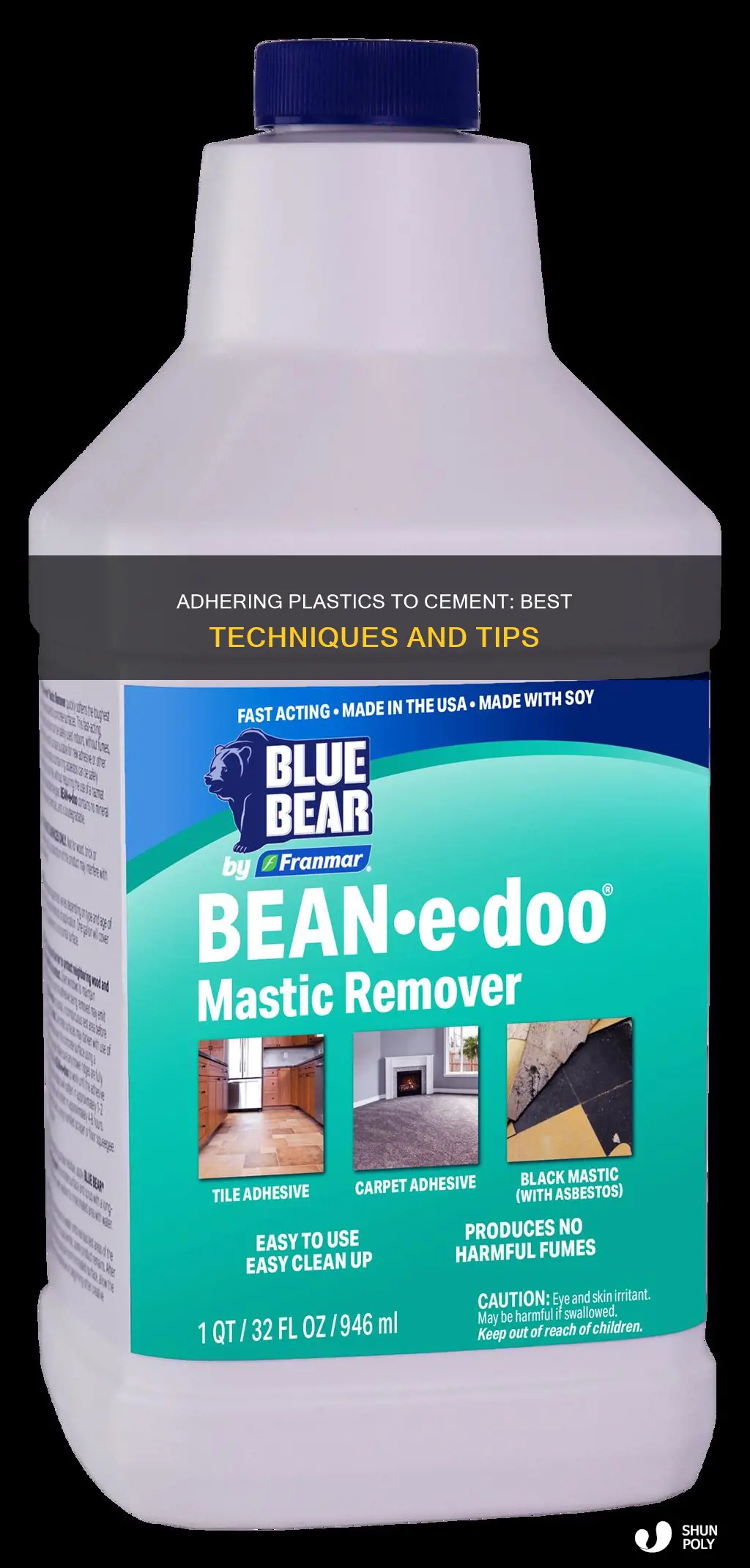 how to adhere plastic to cement