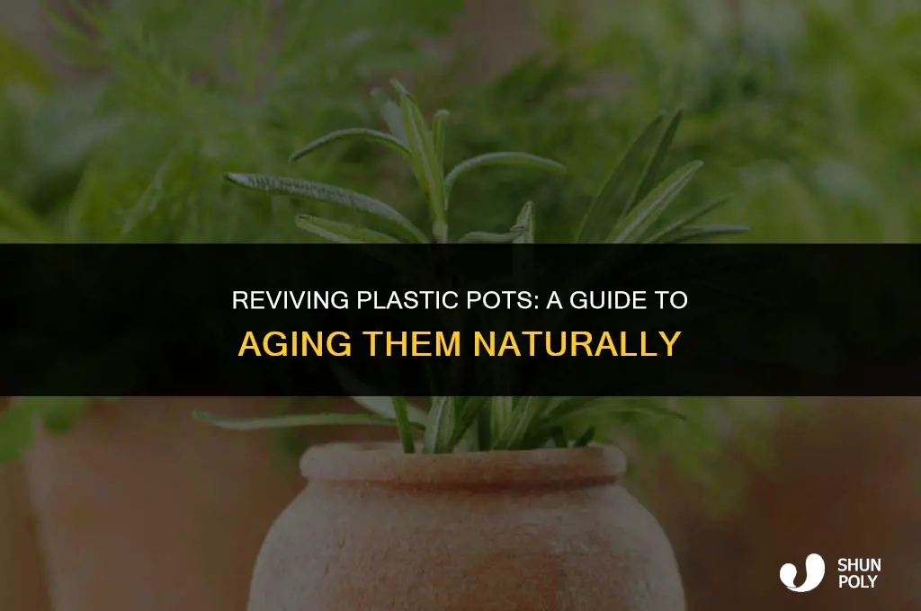 how to age plastic pots