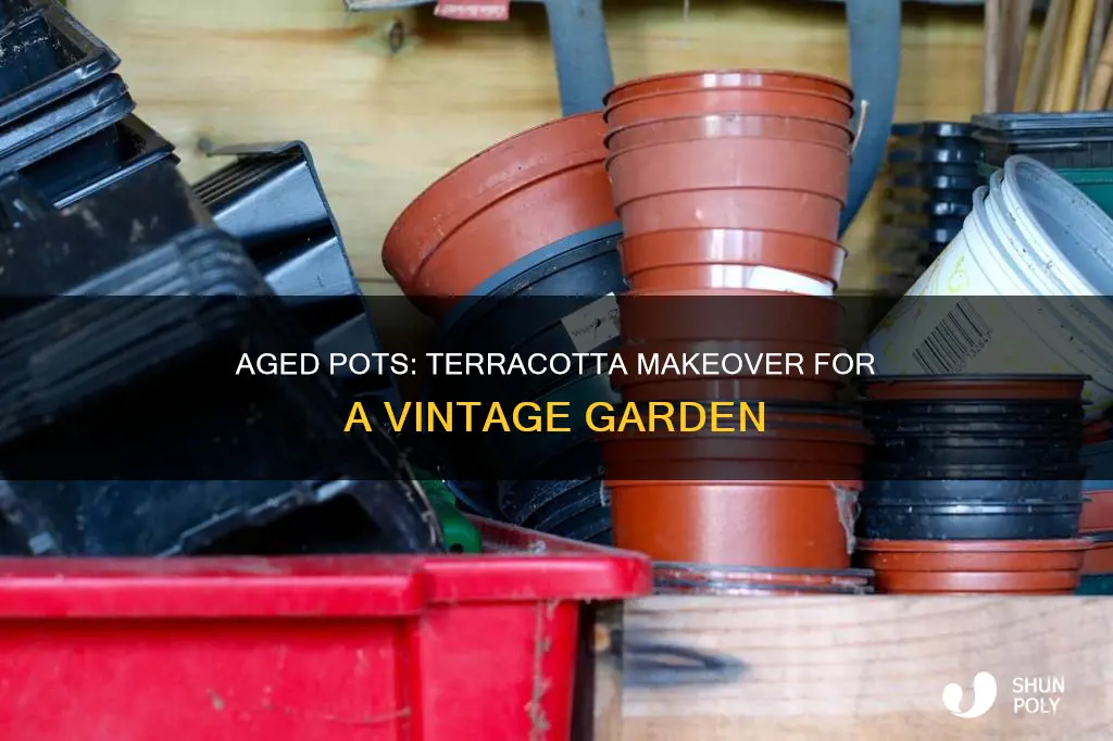 how to age plastic terracotta pots