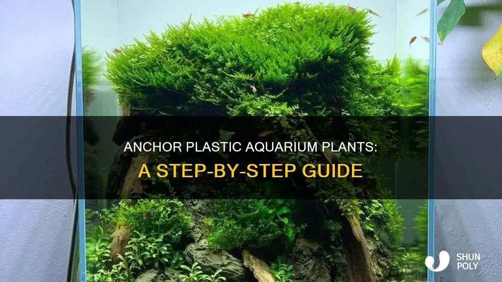 how to anchor plastic aquarium plants