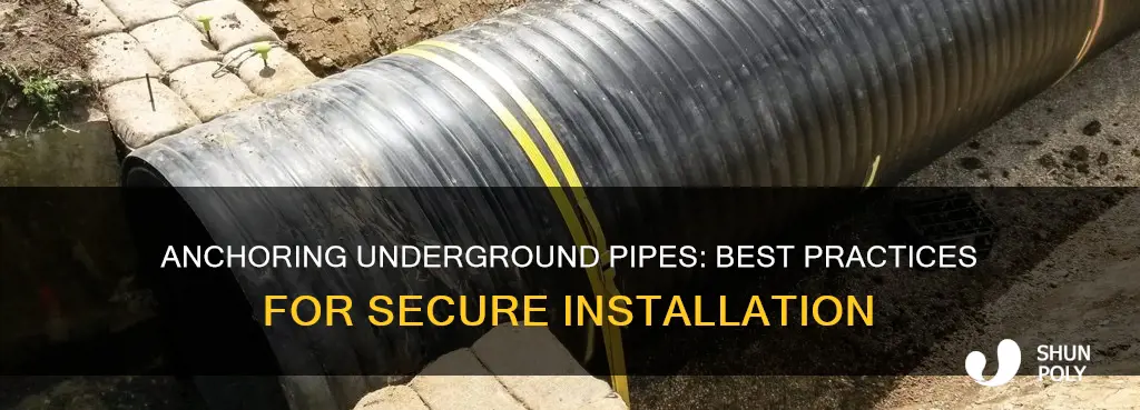 how to anchor plastic underground pipe