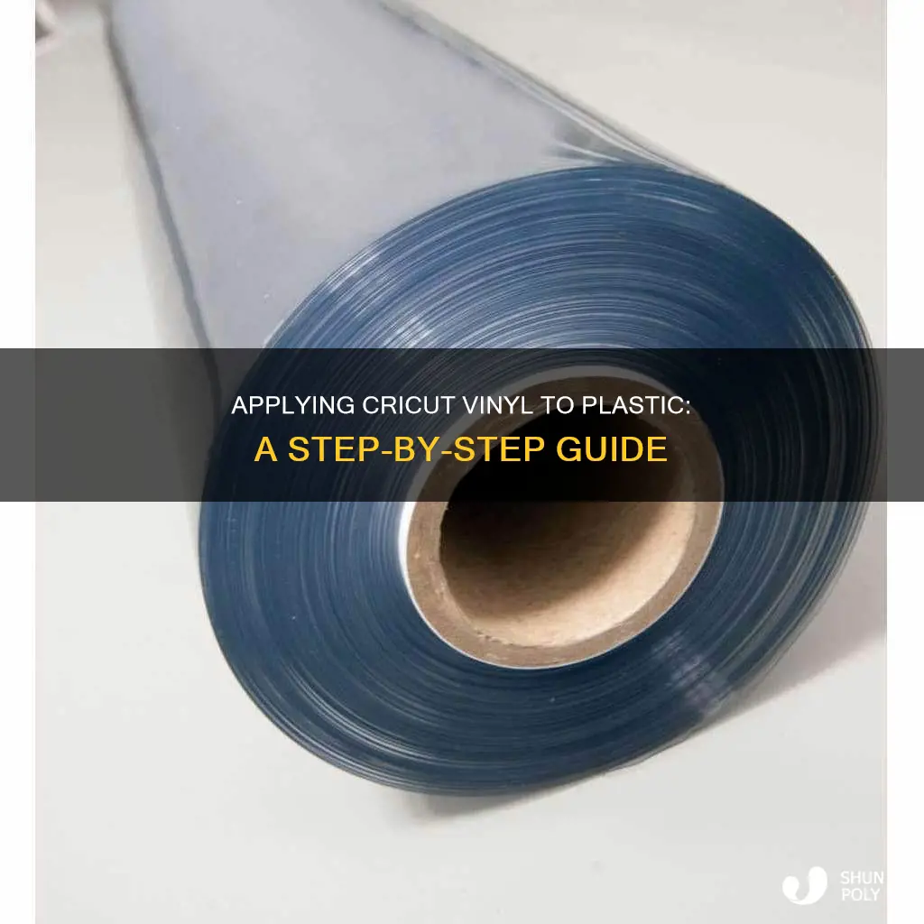how to apply cricut vinyl to plastic