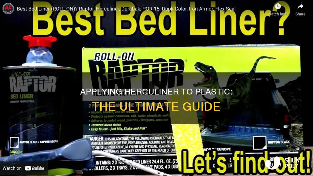 how to apply herculiner to plastic