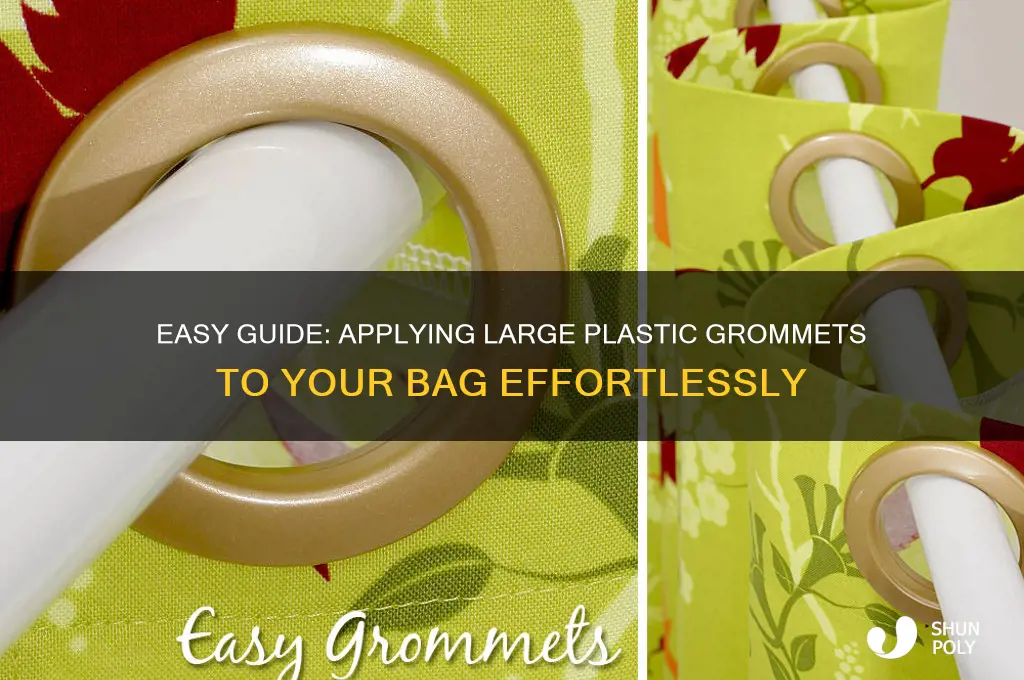 how to apply large plastic grommets to a bag