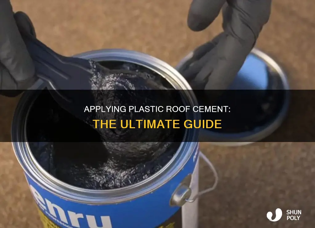 how to apply plastic roof cement