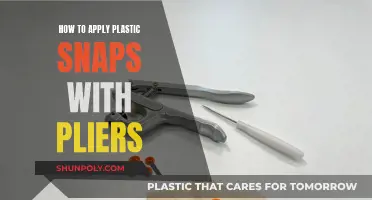 Applying Plastic Snaps: Pliers Make It Easy