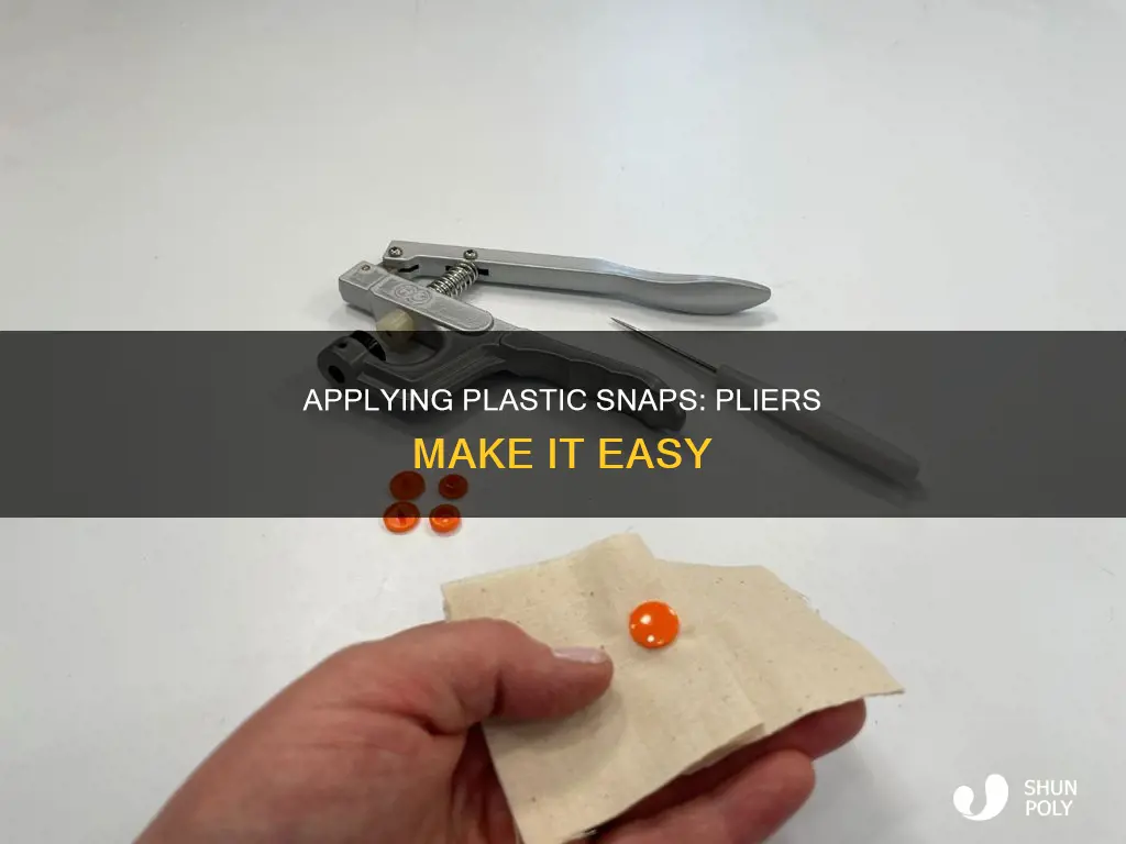 how to apply plastic snaps with pliers