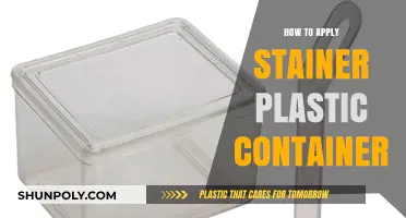 Applying Stainer to Plastic Containers: A Step-by-Step Guide