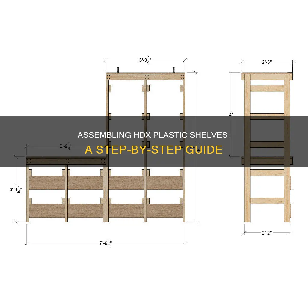 how to assemble hdx plastic shelves