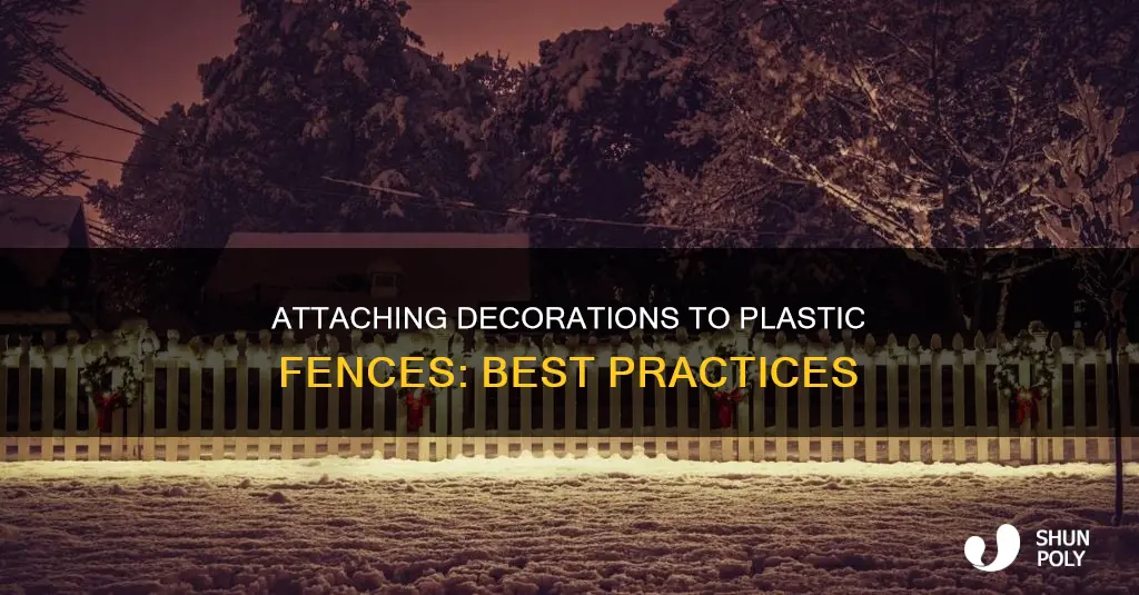 how to attach decorations to plastic fence