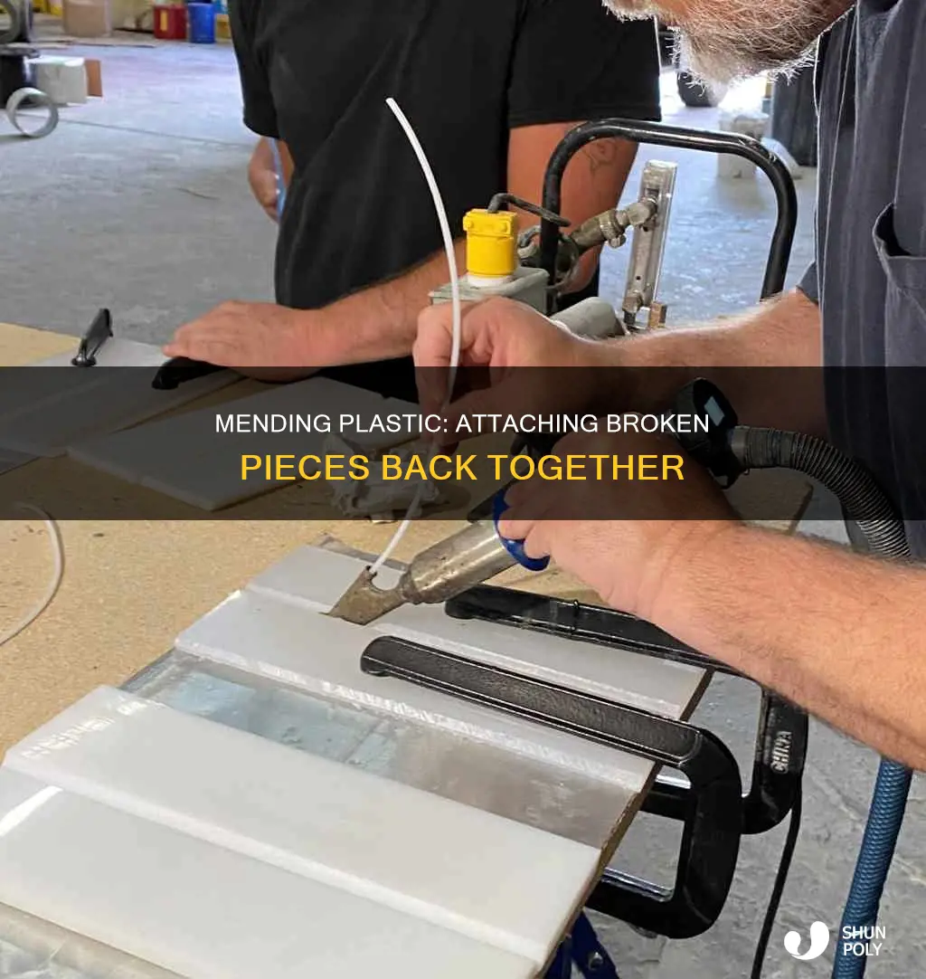 how to attach plastic back together