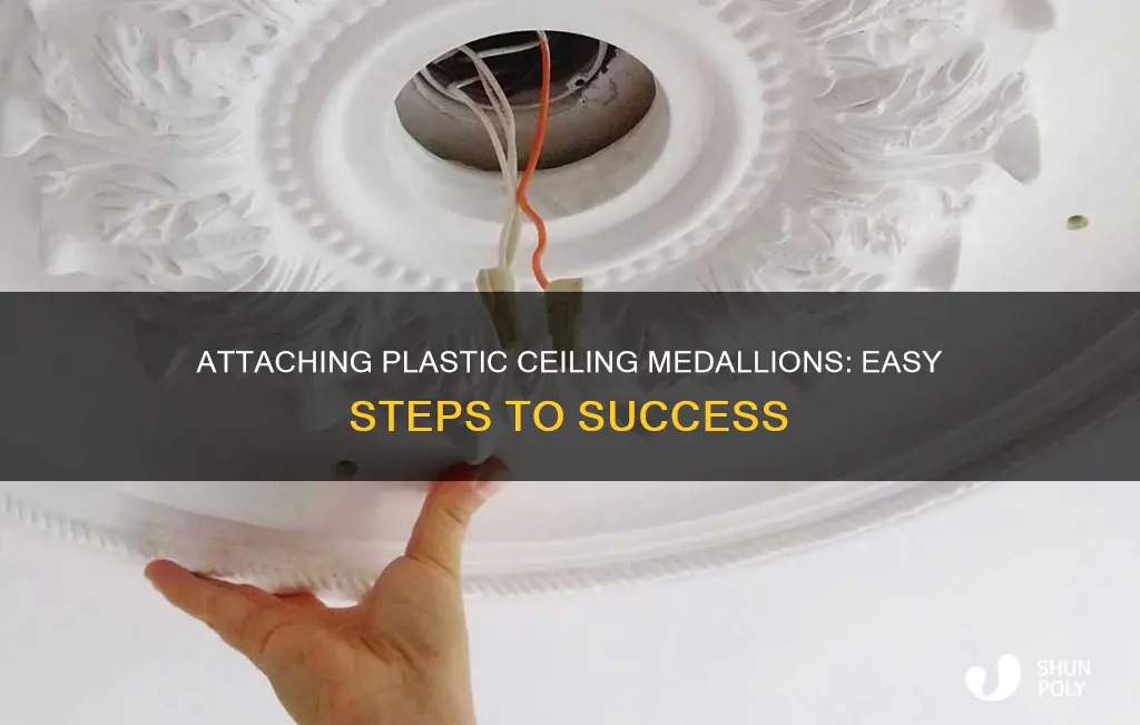 how to attach plastic ceiling medallion