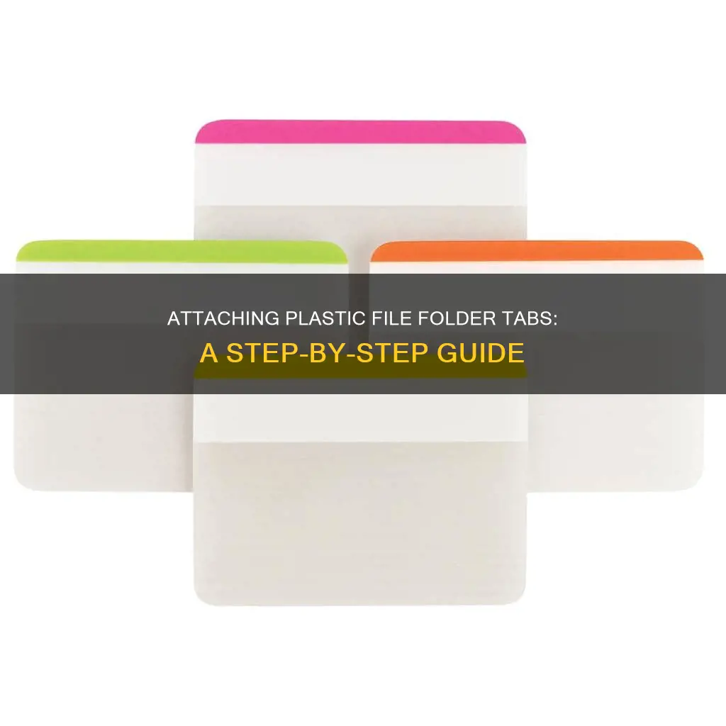 how to attach plastic file folder tabs