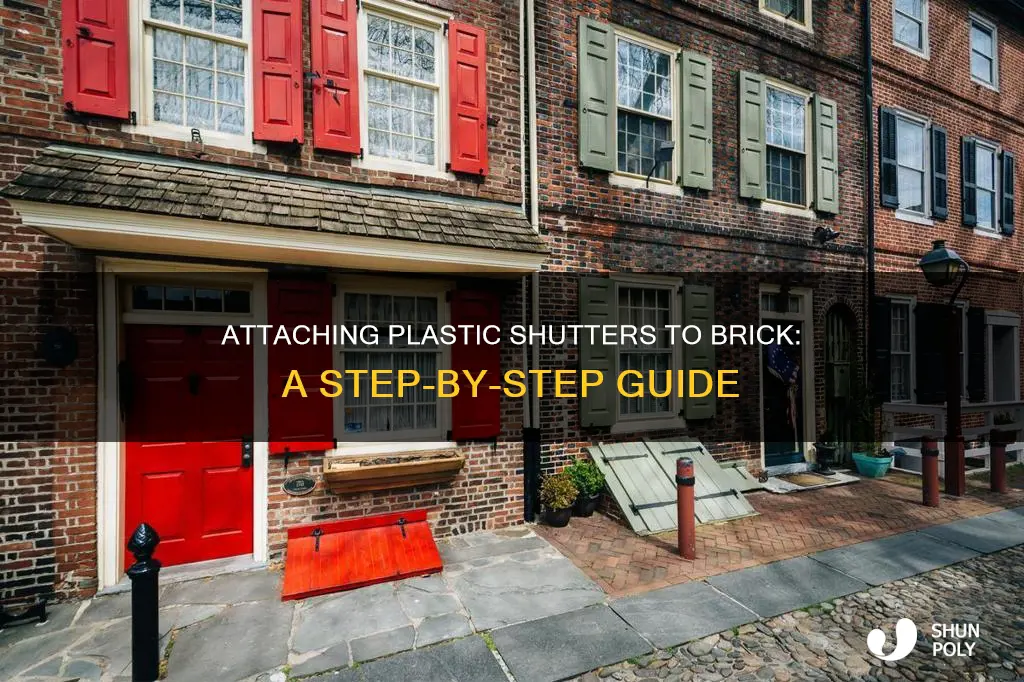 how to attach plastic shutters to brick