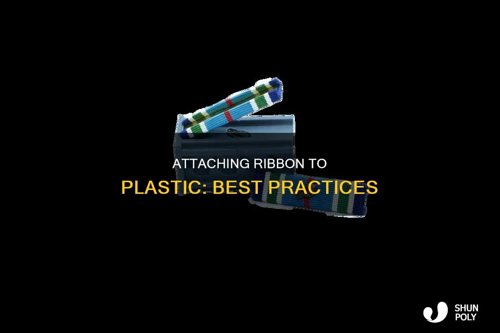 how to attach ribbon to plastic