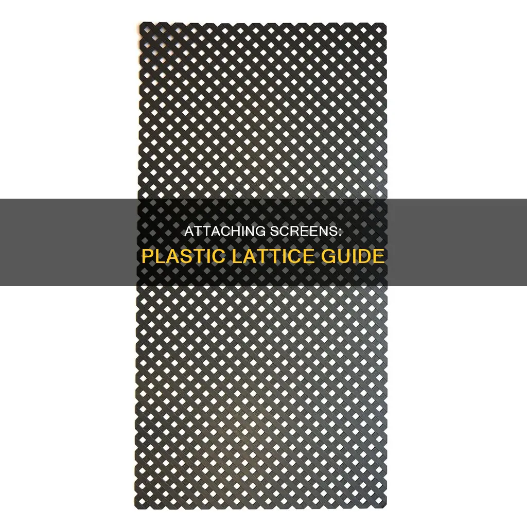 how to attach screen to plastic lattice