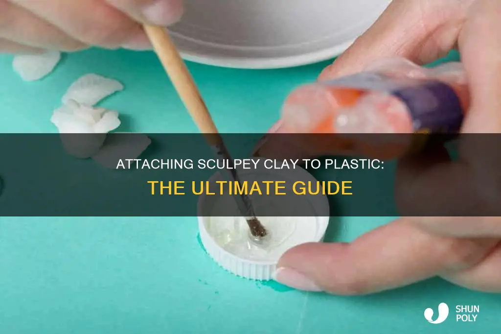 how to attach sculpey clay to plastic