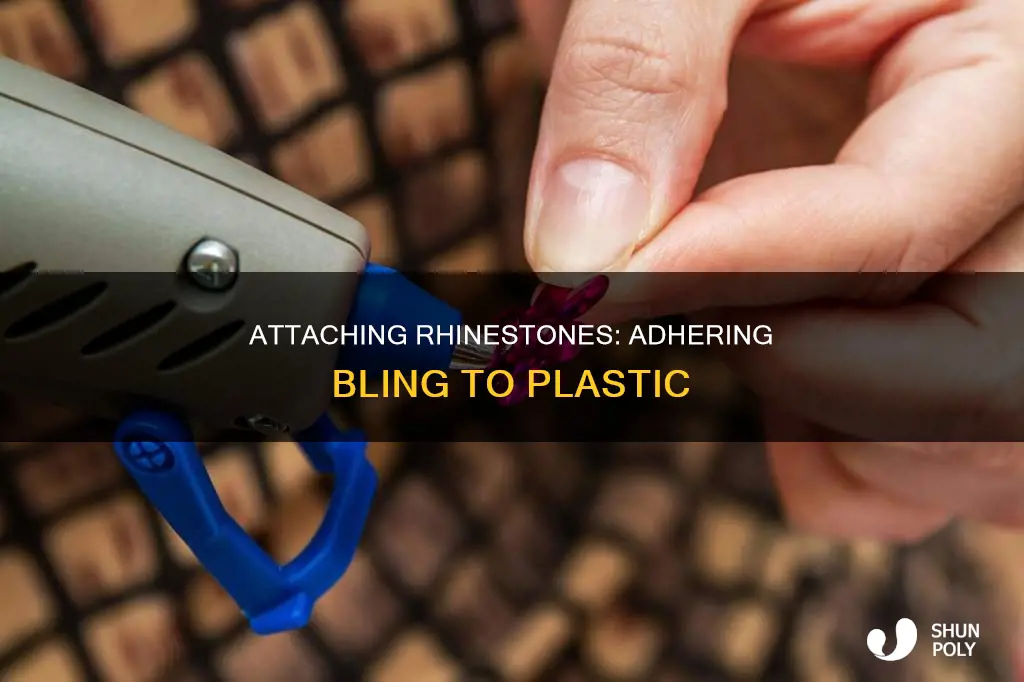 how to attach tiny rhinestones to plastic