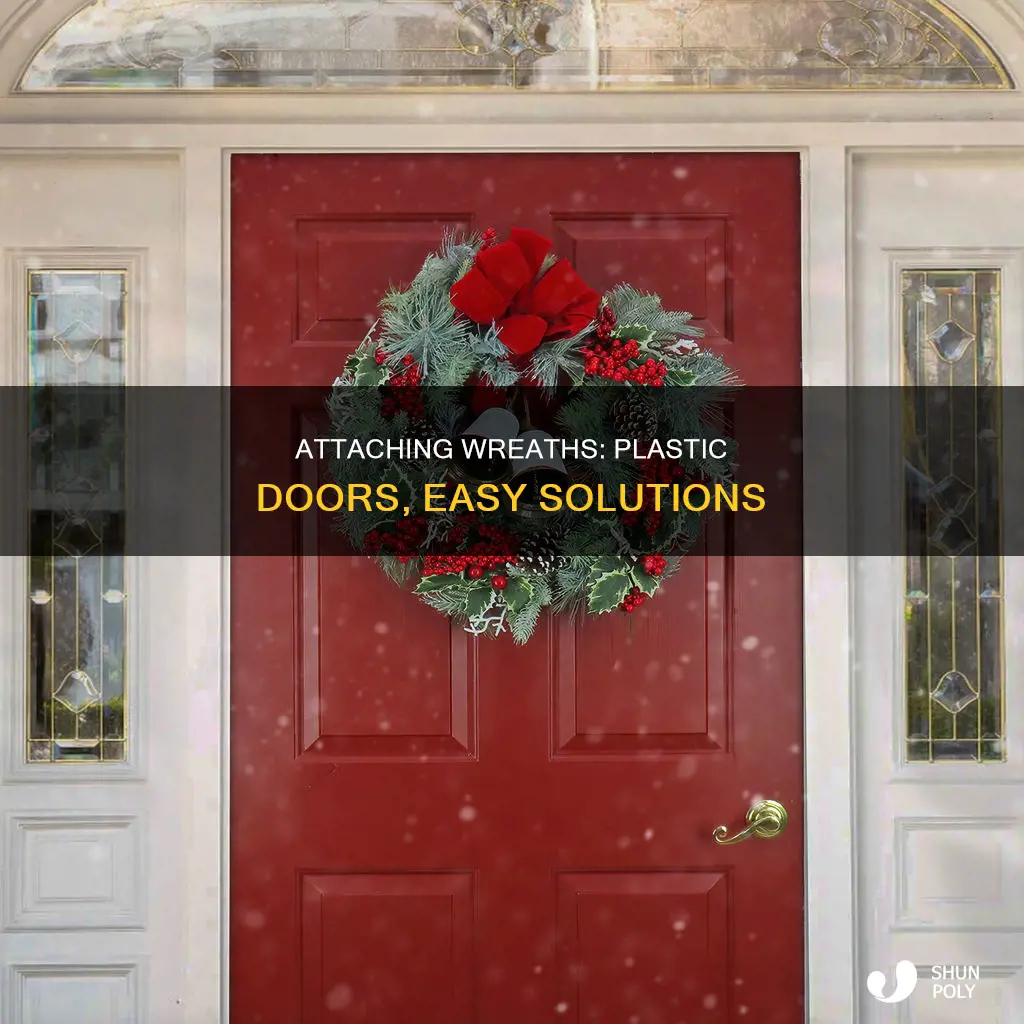 how to attach wreath to plastic door