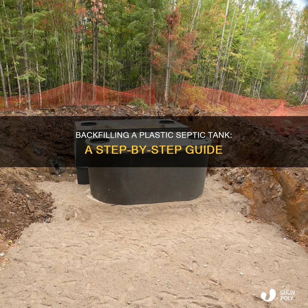 how to backfill a plastic septic tank