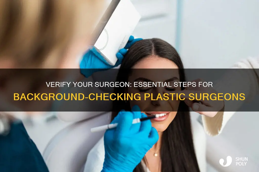 how to background check a plastic surgeon