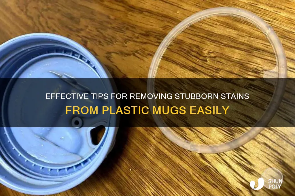 how to best clean stains in plastic mugs
