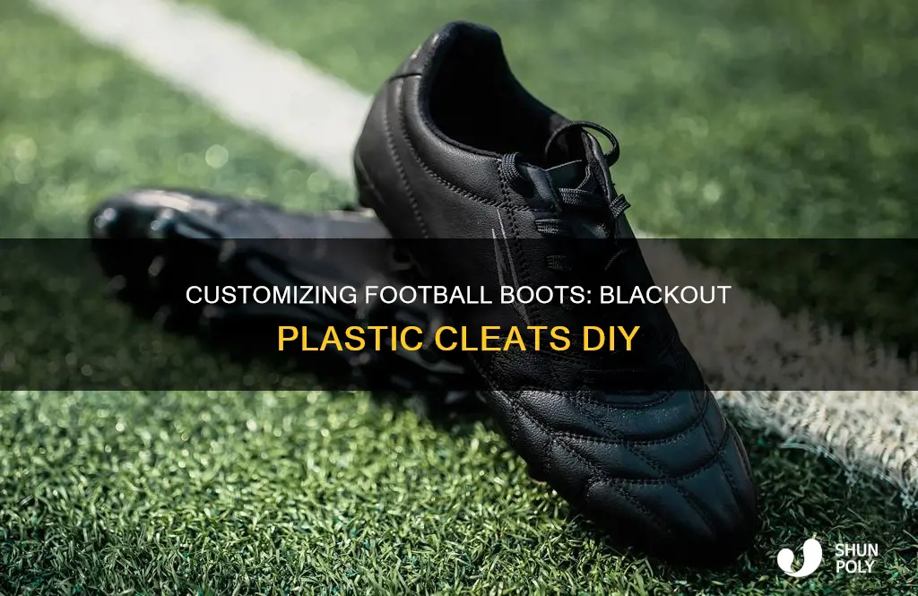 how to blackout plastic football boots