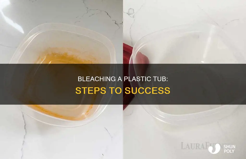 how to bleach a plastic tub
