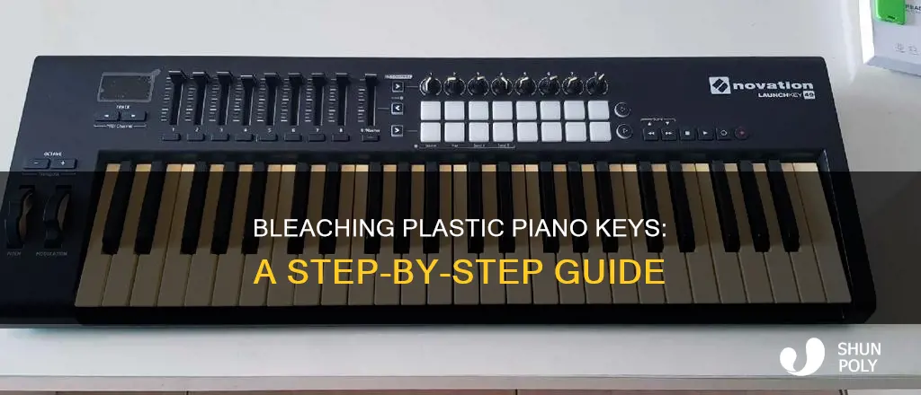 how to bleach plastic piano keys