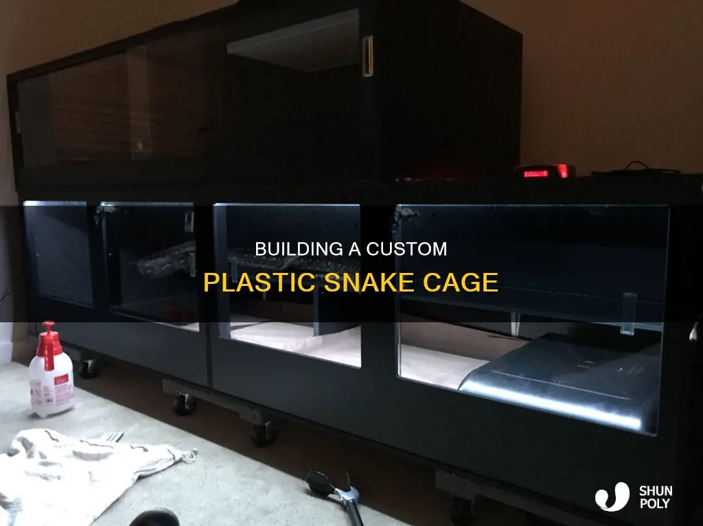 how to build a plastic snake cage