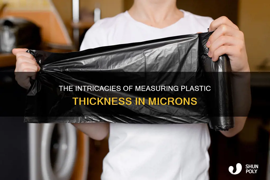 how to calculate micron of plastic
