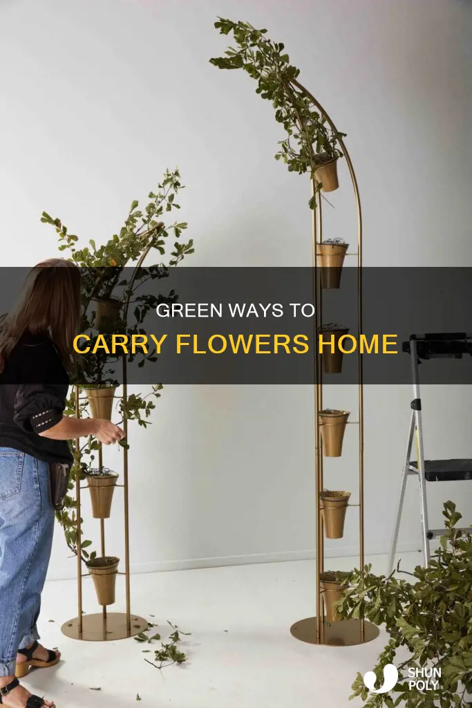 how to carry flowers home without plastic