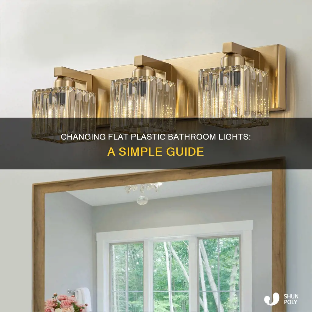 how to change flat plastic bathroom light