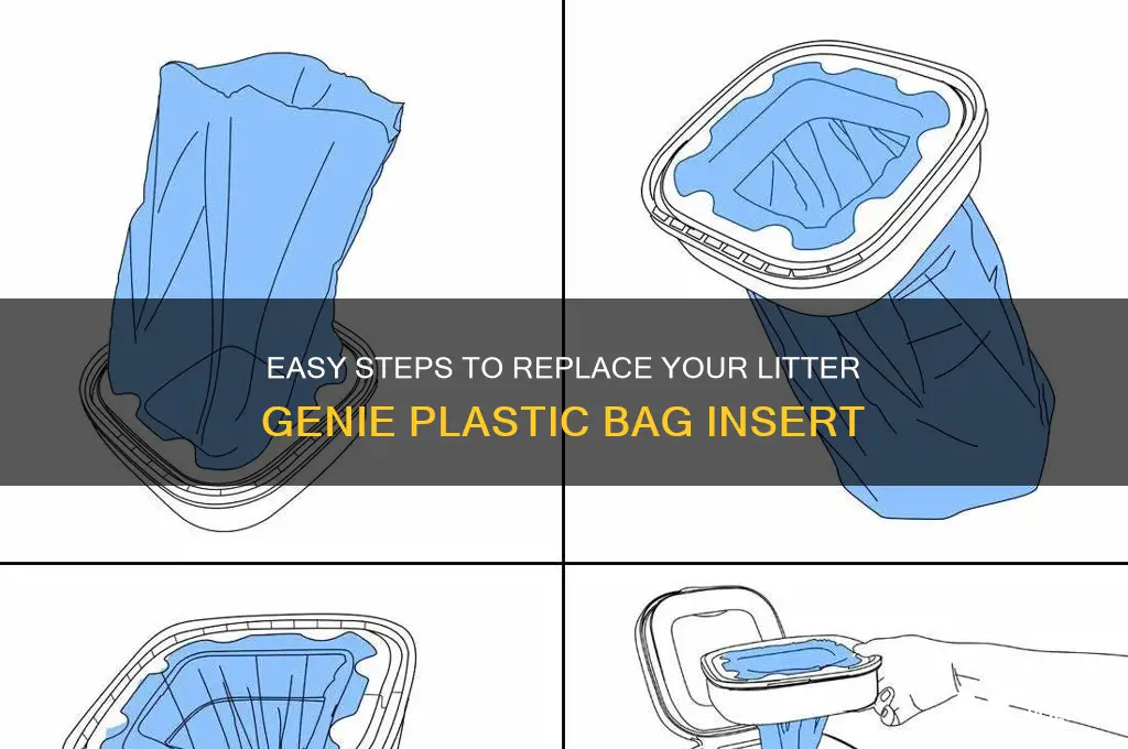 how to change plastic bag insert on litter genie