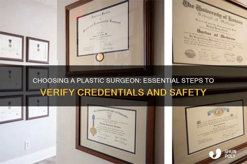 how to check on a plastic surgeon