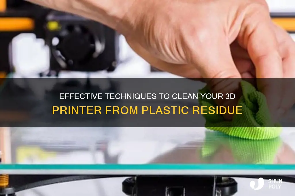 how to clean 3d printer when covered in plastic