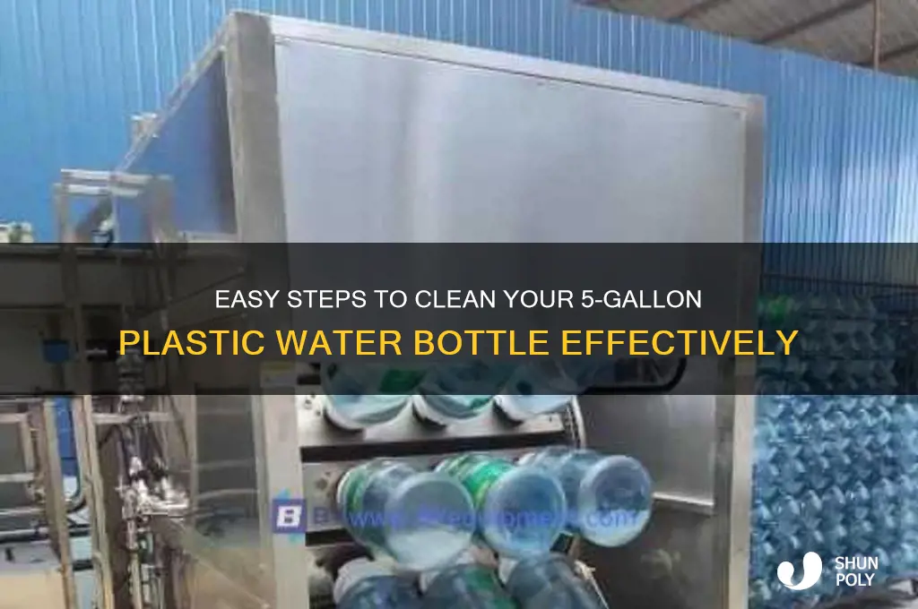 how to clean 5 gal plastic water bottle