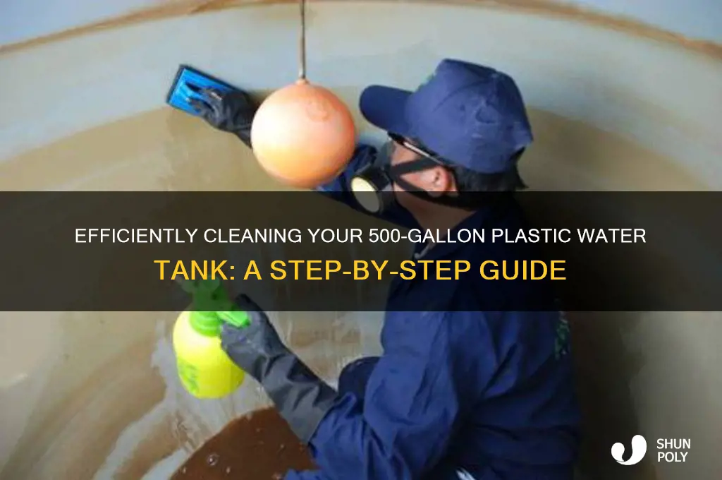 how to clean 500 gallon plastic water tank