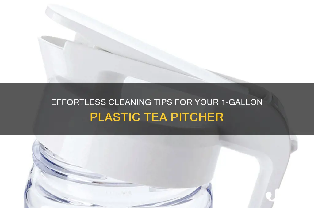 how to clean a 1 gallon plastic tea pitcher