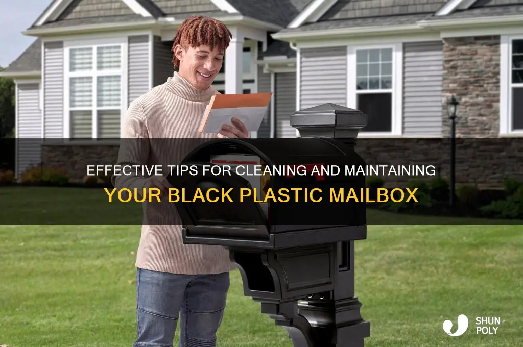how to clean a black plastic mailbox