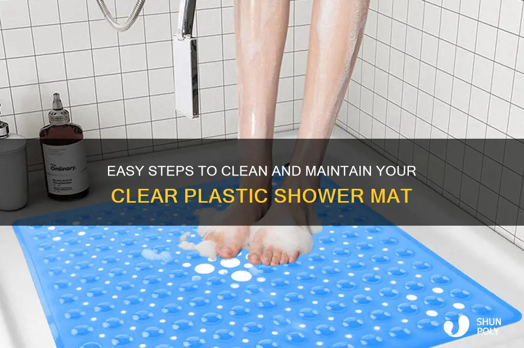 how to clean a clear plastic shower mat
