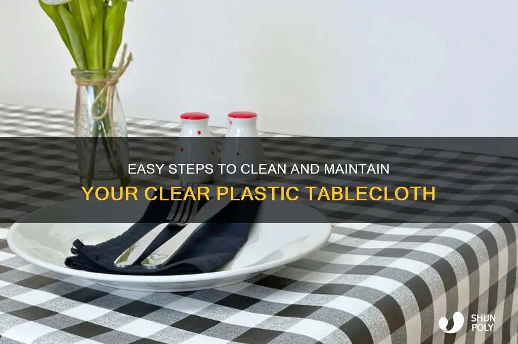 how to clean a clear plastic tablecloth