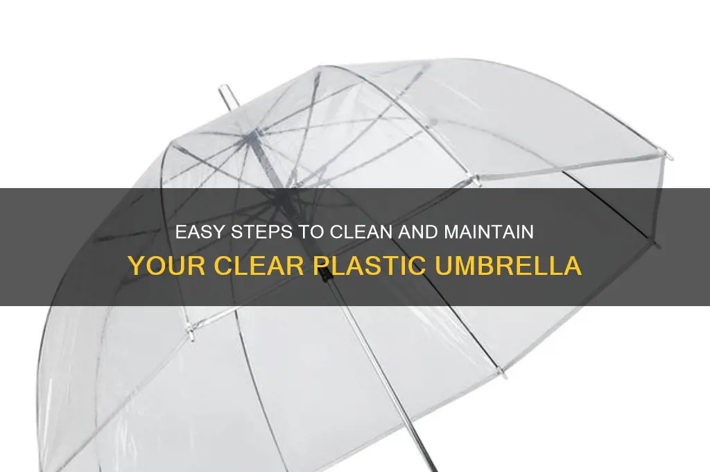 how to clean a clear plastic umbrella