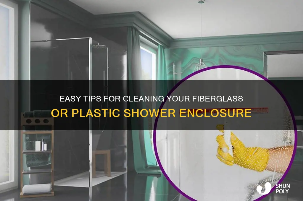 how to clean a fiberglass or plastic shower enclosure