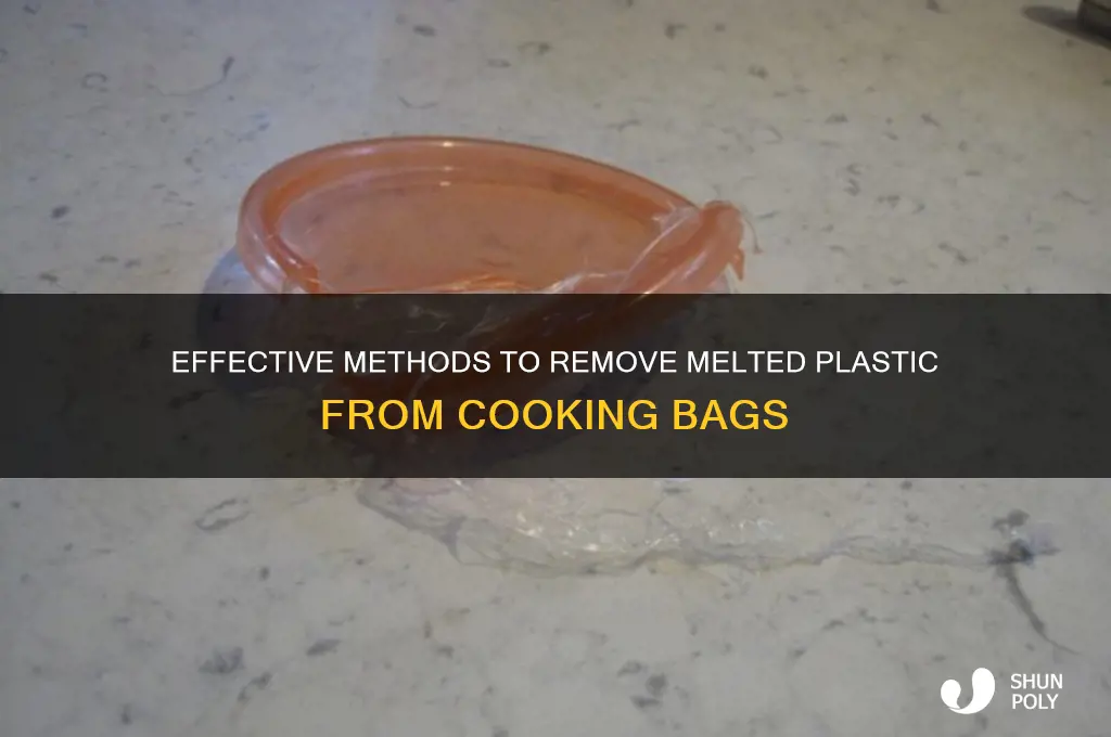 how to clean a melted plastic cooking bag