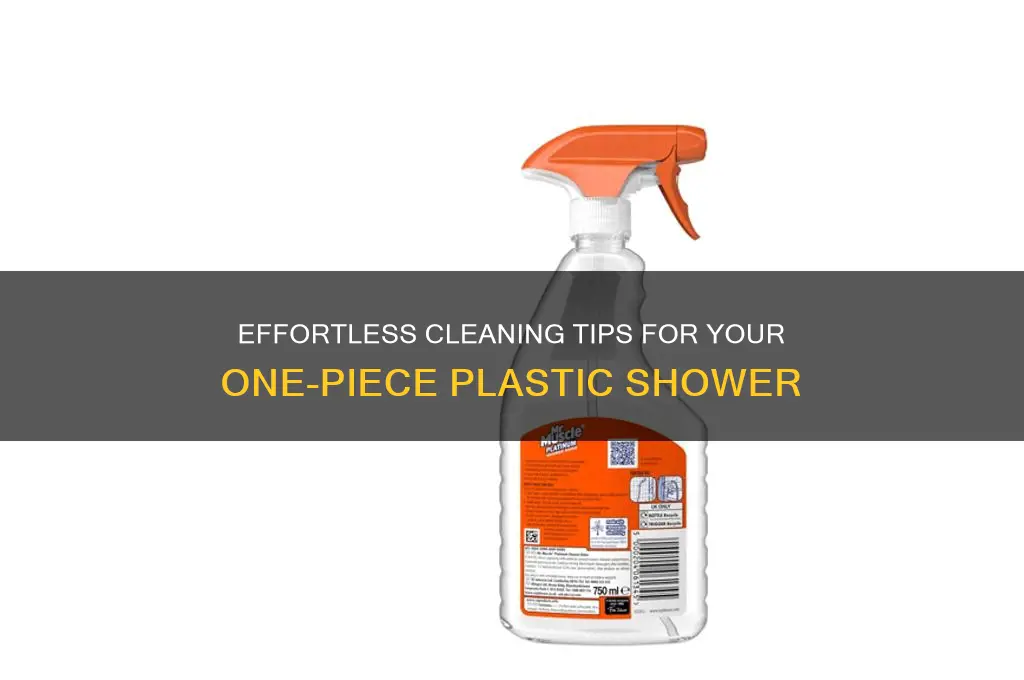 how to clean a one piece plastic shower