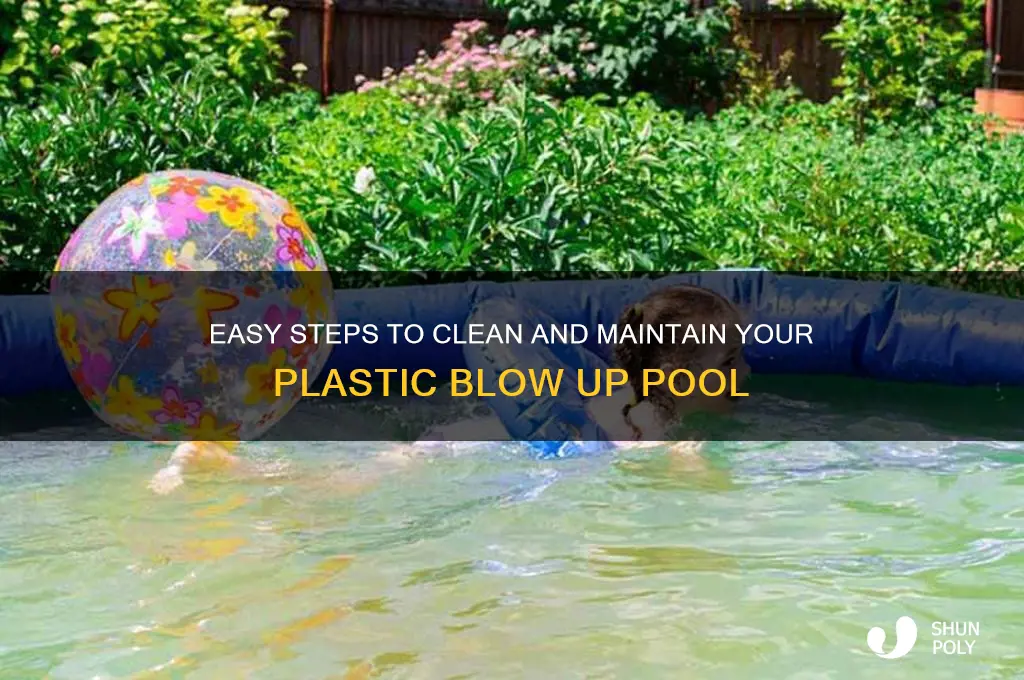 how to clean a plastic blow up pool