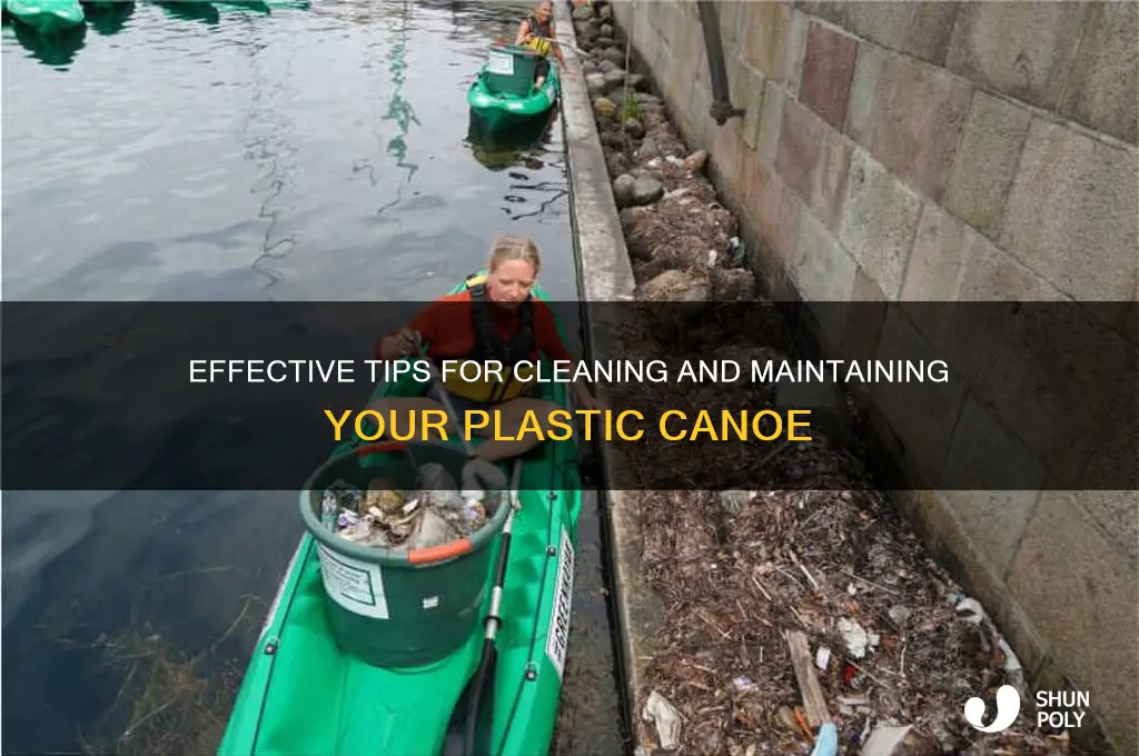how to clean a plastic canoe